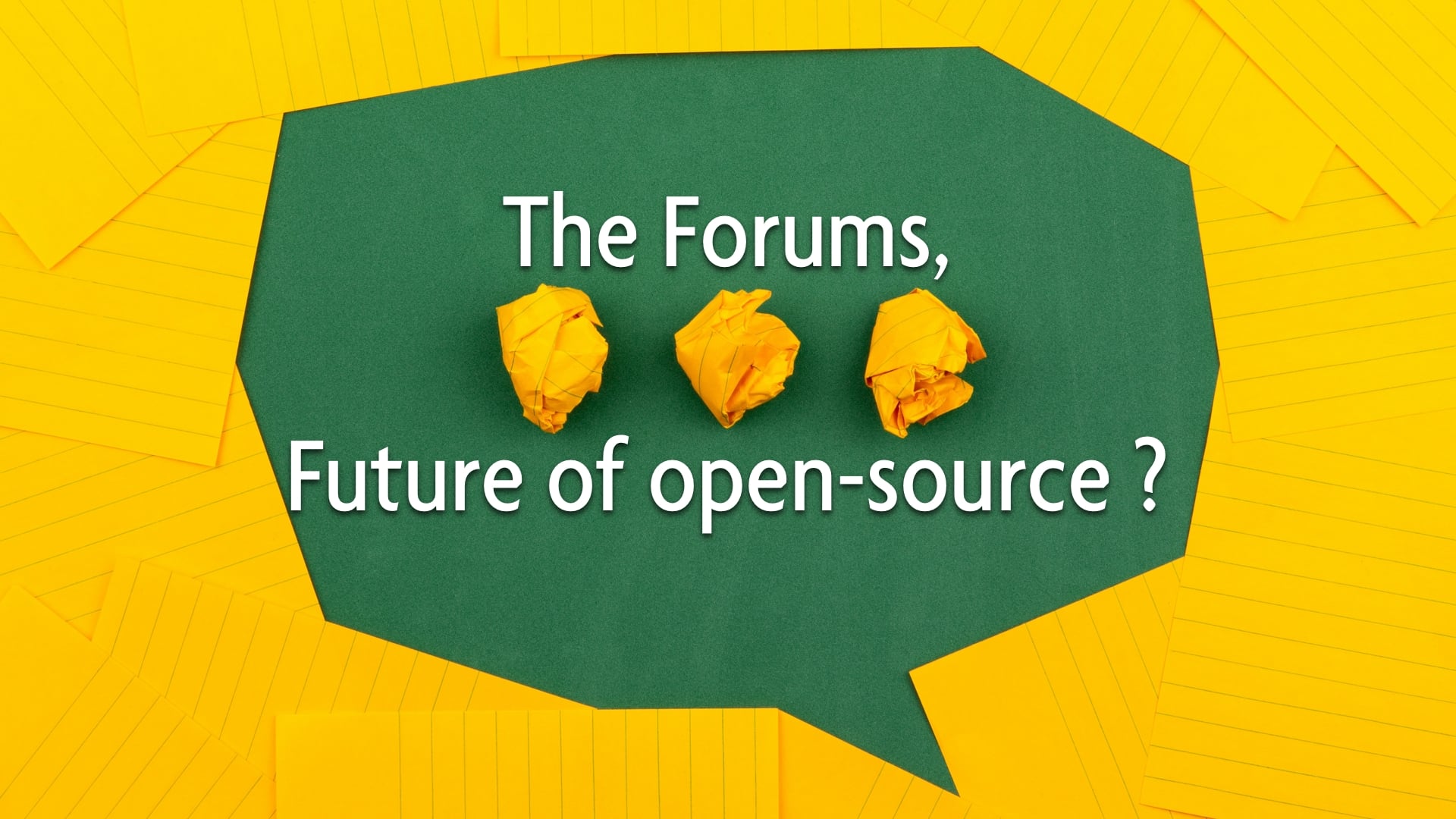 Will forums still be the future of the open-source world?