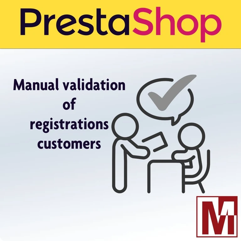 PrestaShop / thirtybees module, allowing manual validation of any new customer registration, perfect for a B2B business