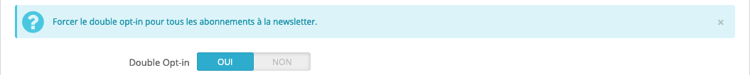 Nouvelle option de validation d'inscription à la newsletter pour les nouveaux inscrits