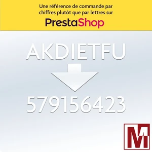 Module gratuit PrestaShop et Thirtybees pour remplacer els lettres de la référence commande par des chiffres