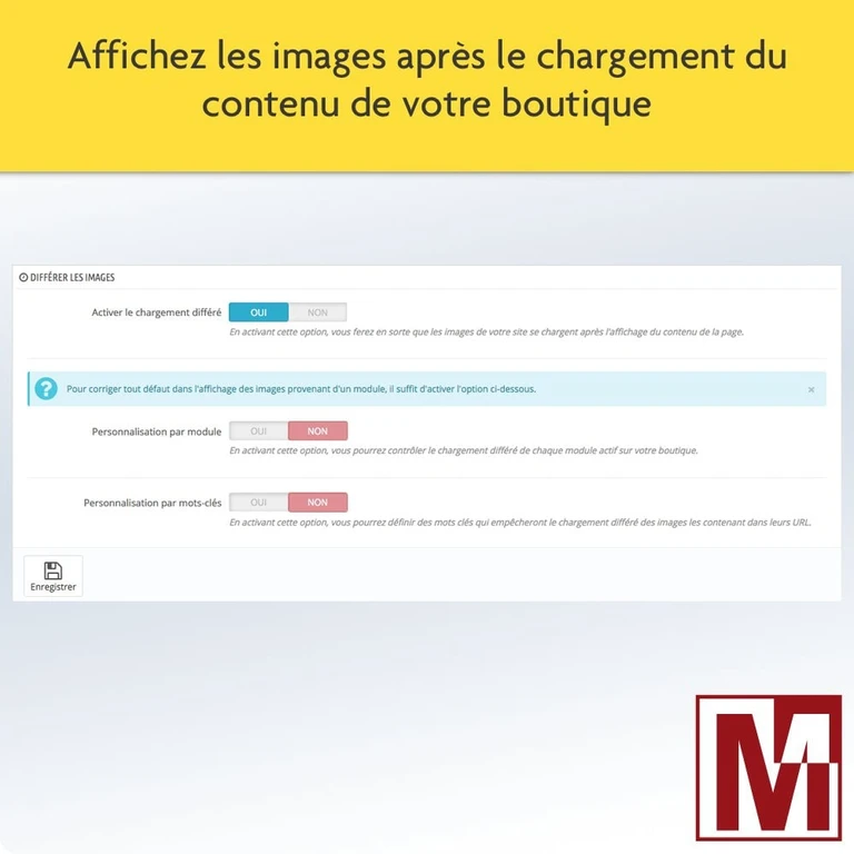 Différer l'affichage des images après le contenu